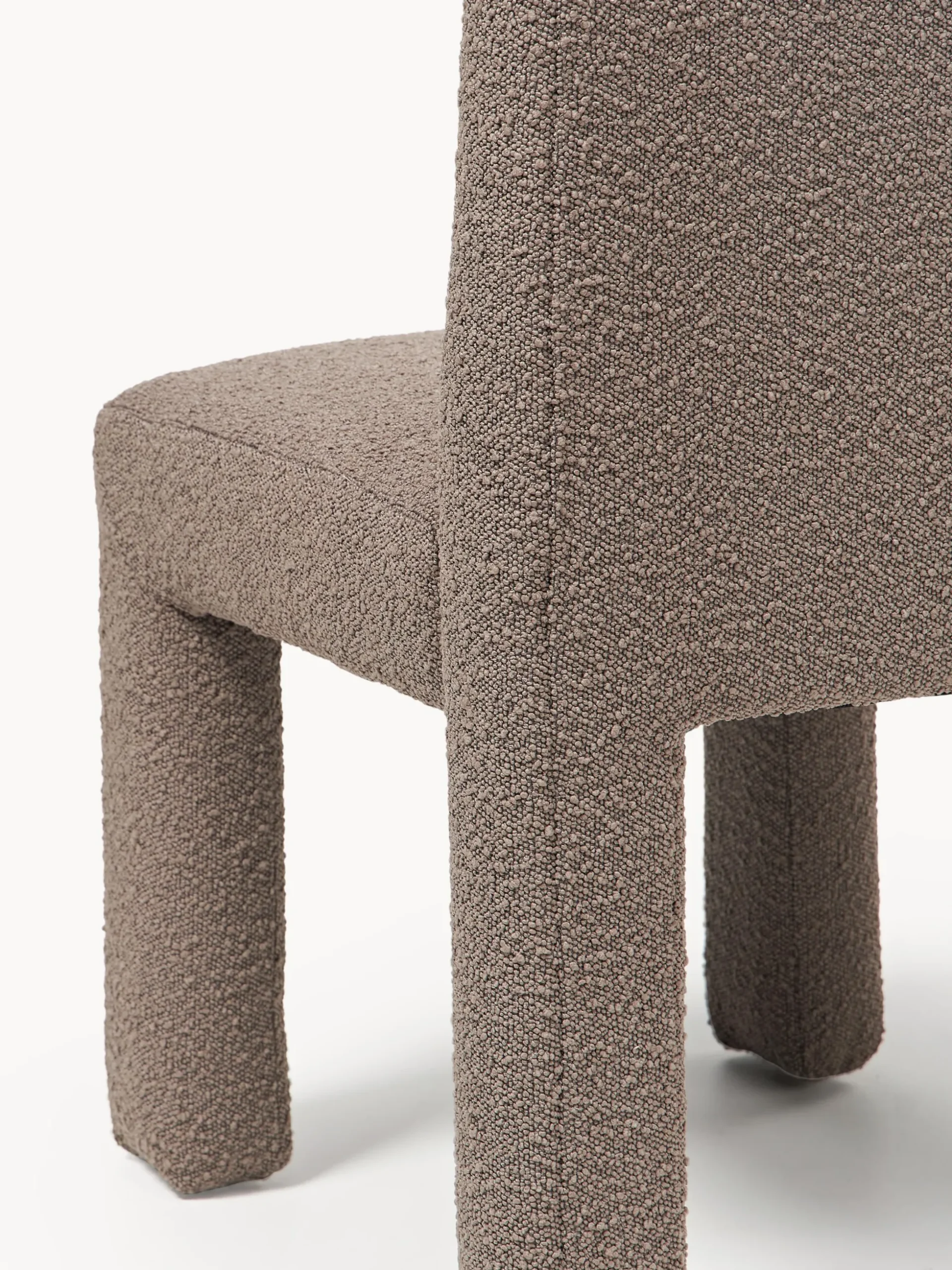 Sedia imbottita in bouclé Lukas