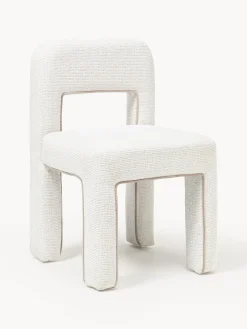 Sedia imbottita in bouclé Ana