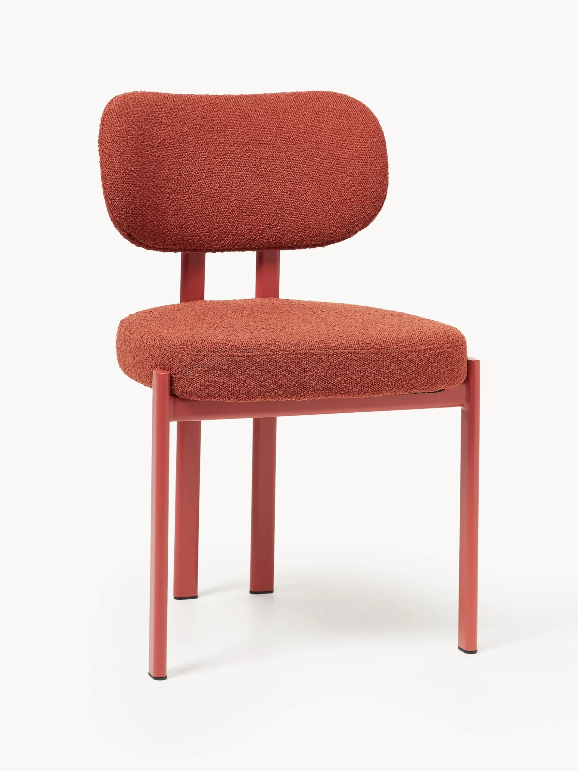 Sedia imbottita in bouclé Adrien