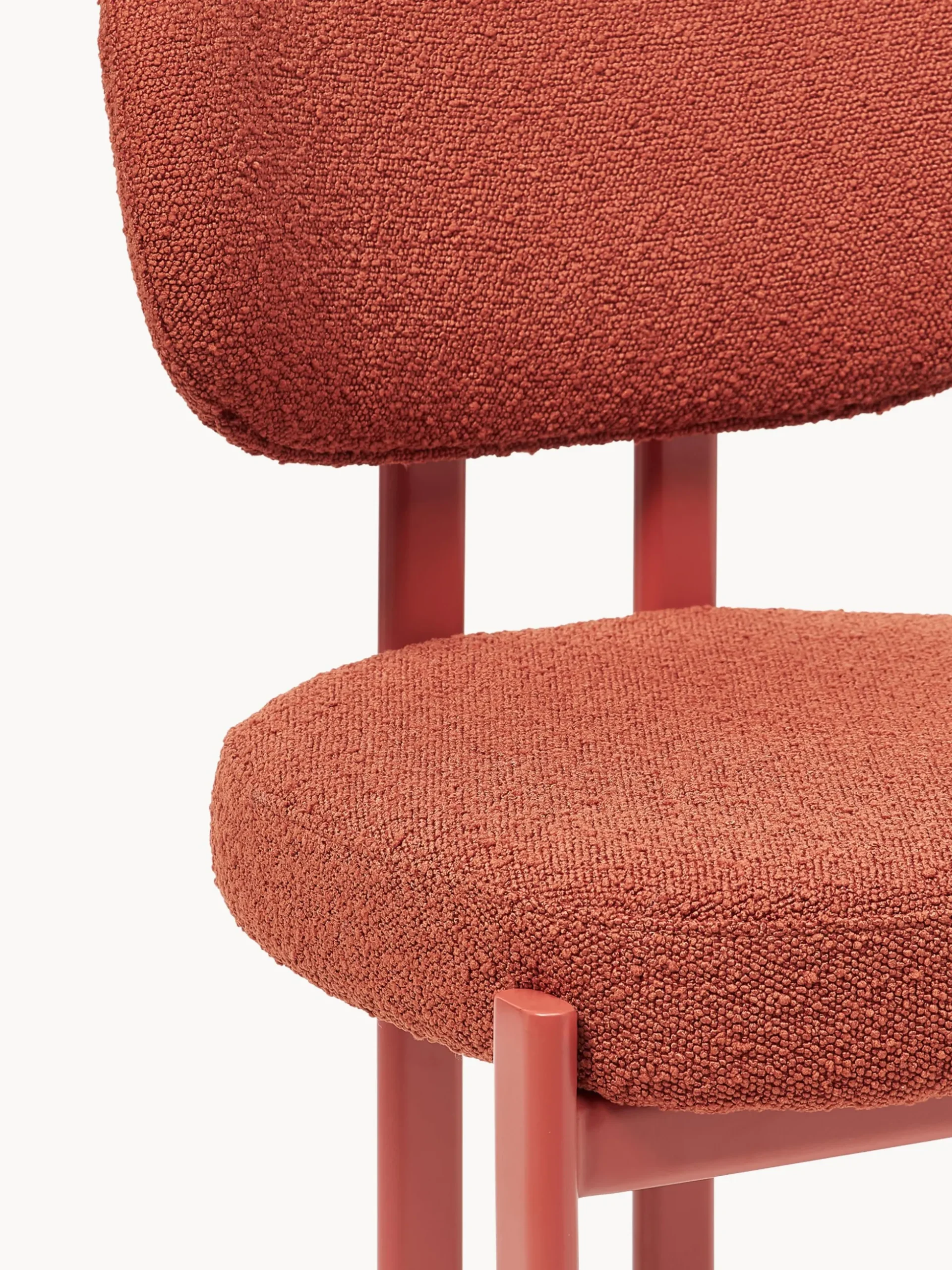 Sedia imbottita in bouclé Adrien