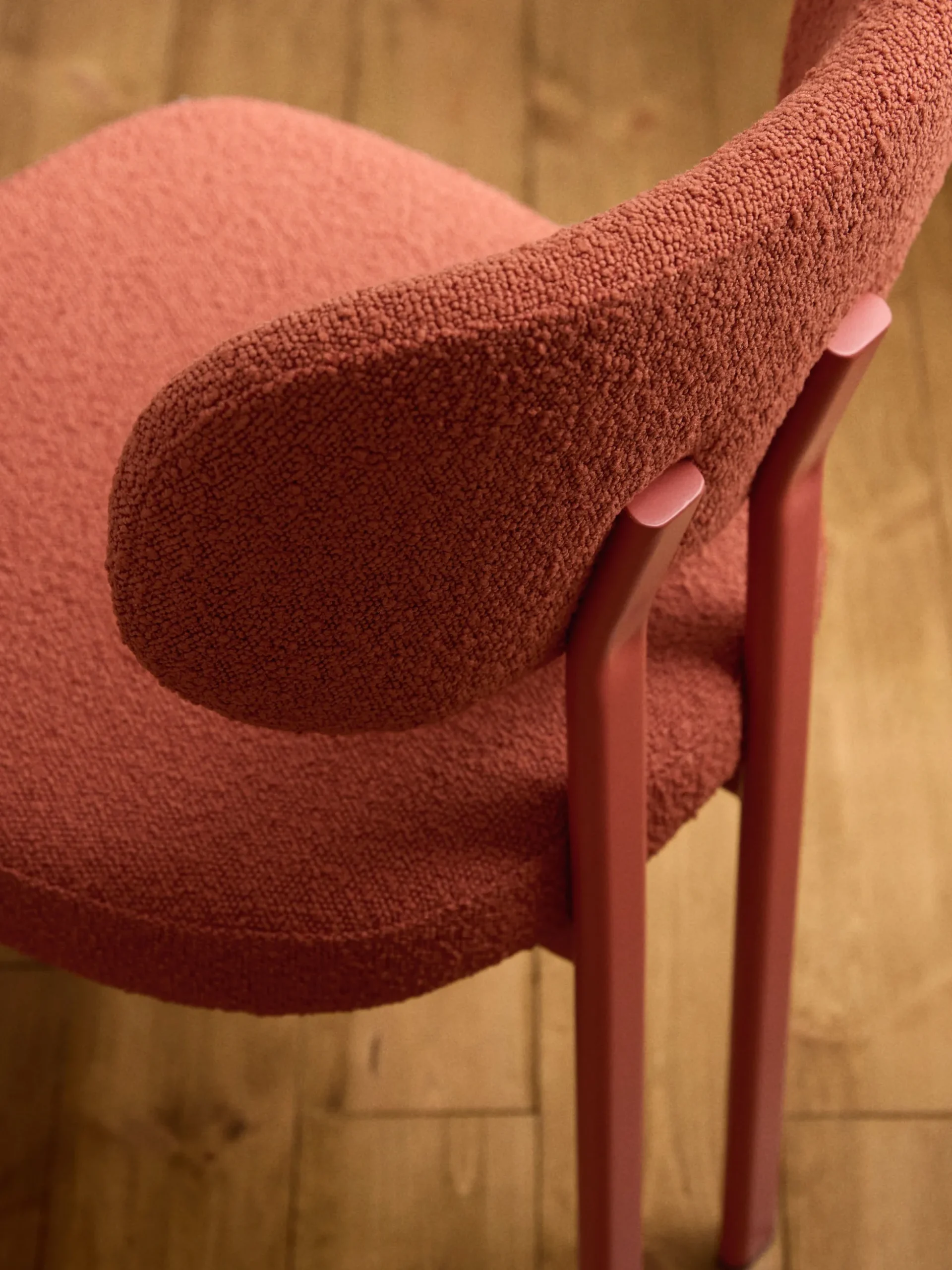 Sedia imbottita in bouclé Adrien