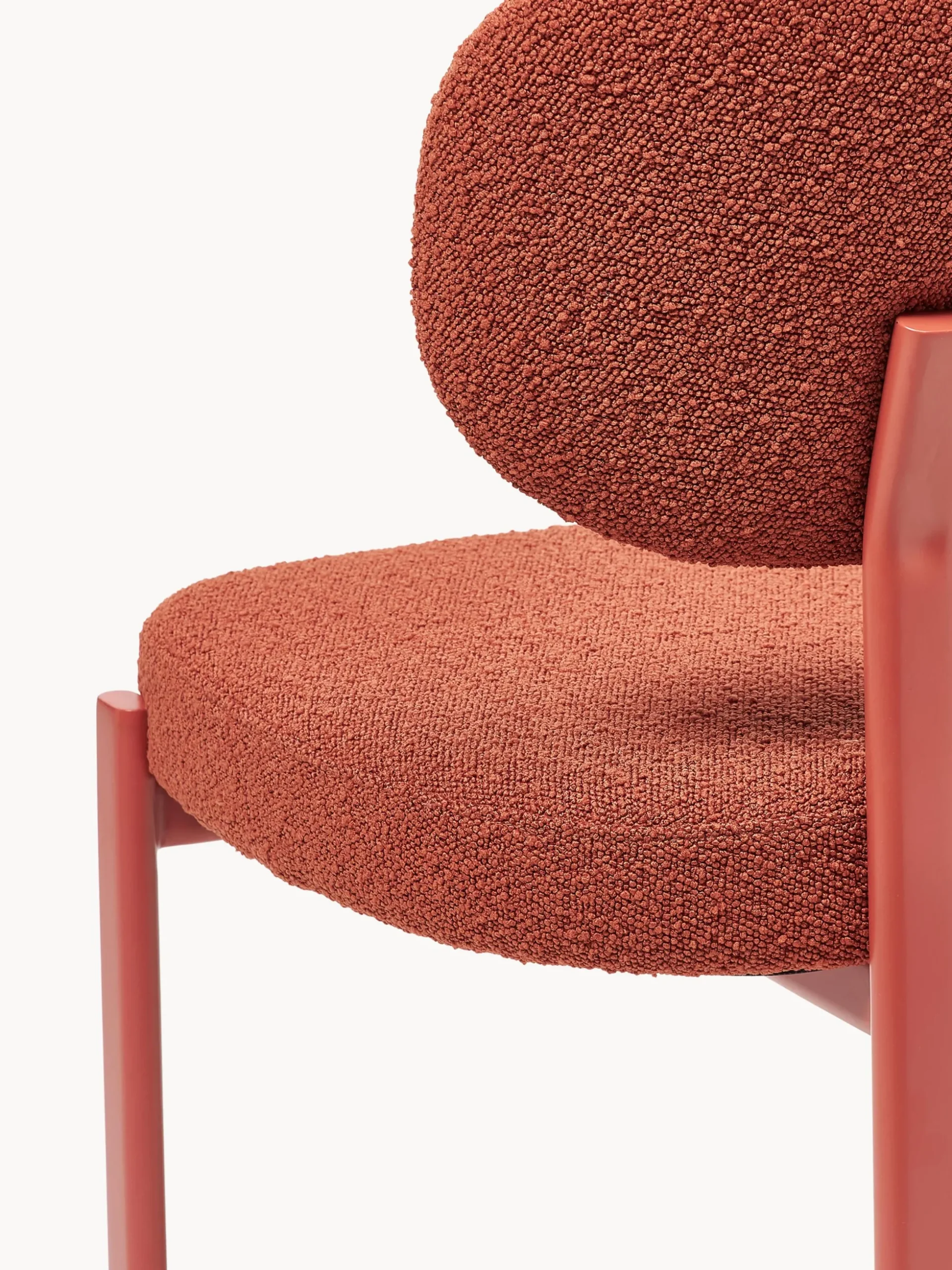 Sedia imbottita in bouclé Adrien