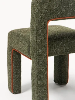 Sedia imbottita in bouclé Ana