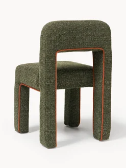 Sedia imbottita in bouclé Ana