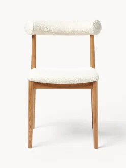 Sedia imbottita in bouclé Diego