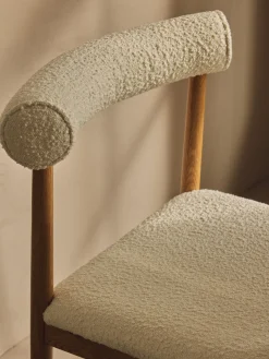 Sedia imbottita in bouclé Diego