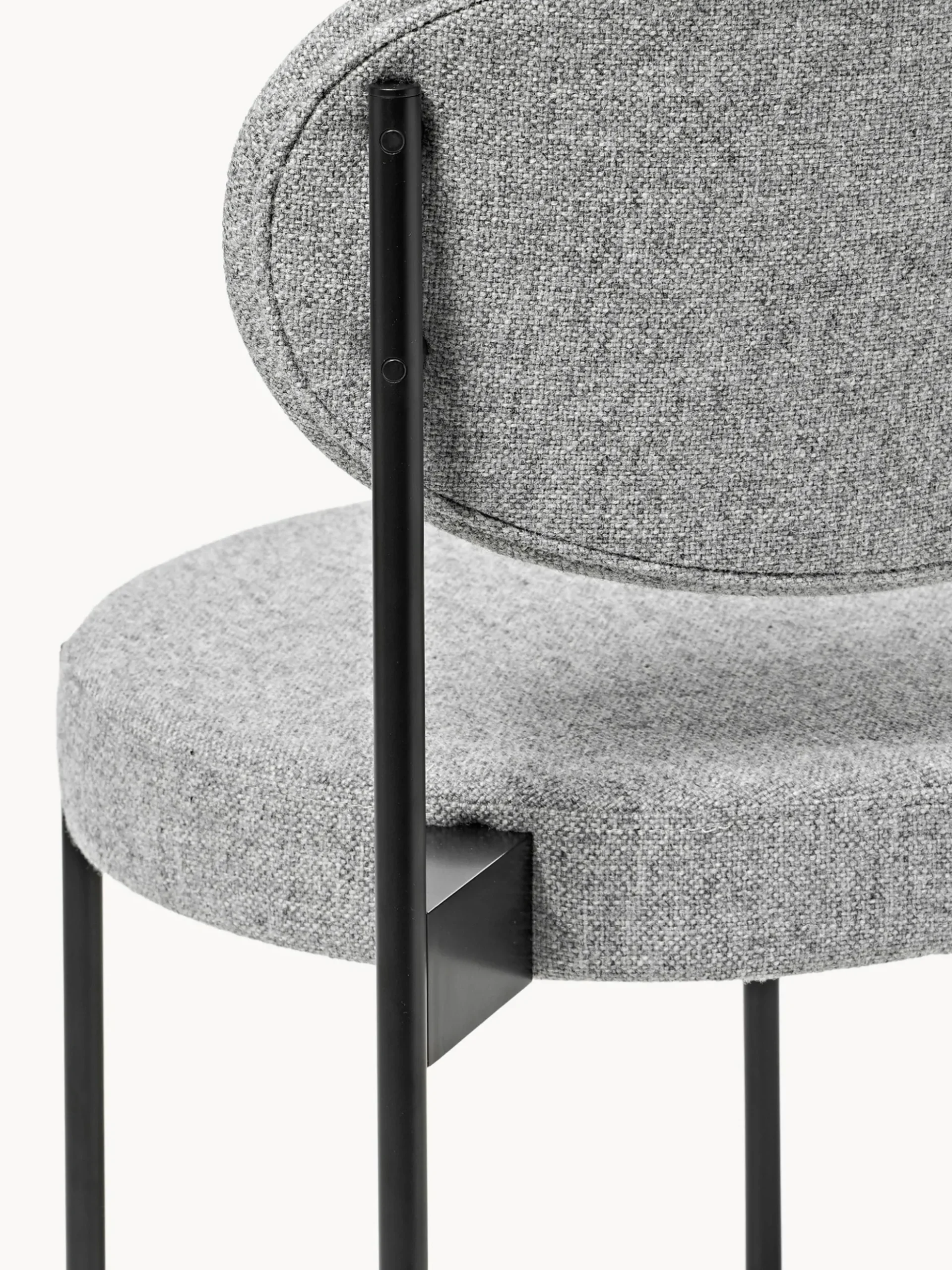 Sedia imbottita in lana Series 430, design Verner Panton