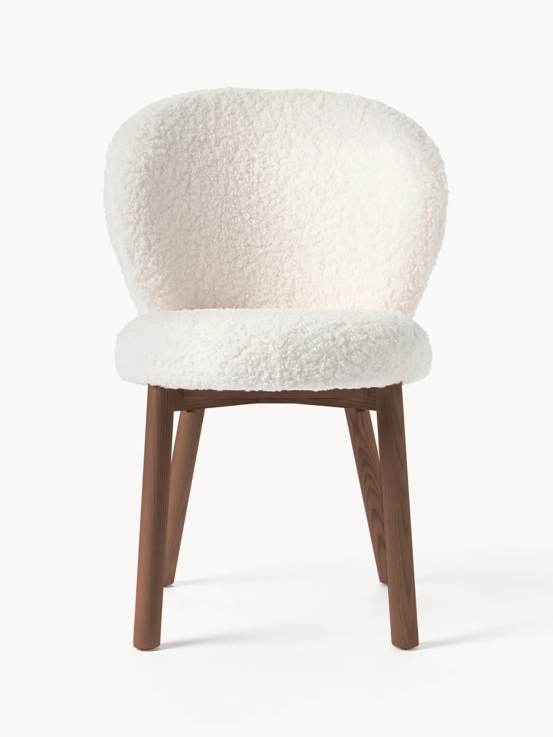 Sedia imbottita in teddy Serena