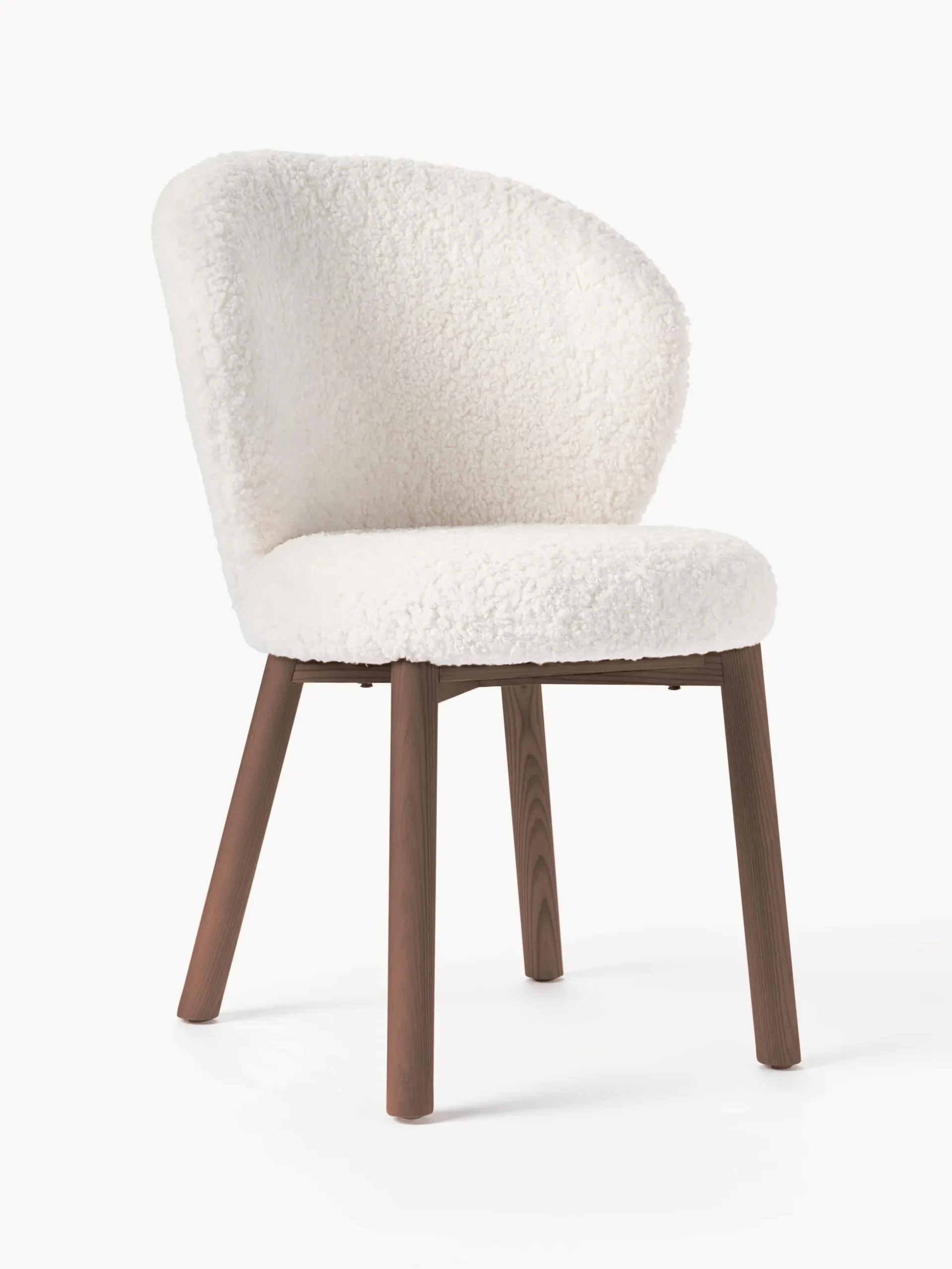 Sedia imbottita in teddy Serena