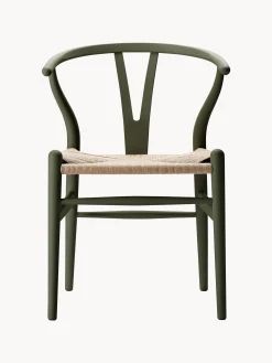 Sedia in legno con seduta intrecciata CH24 Wishbone Chair