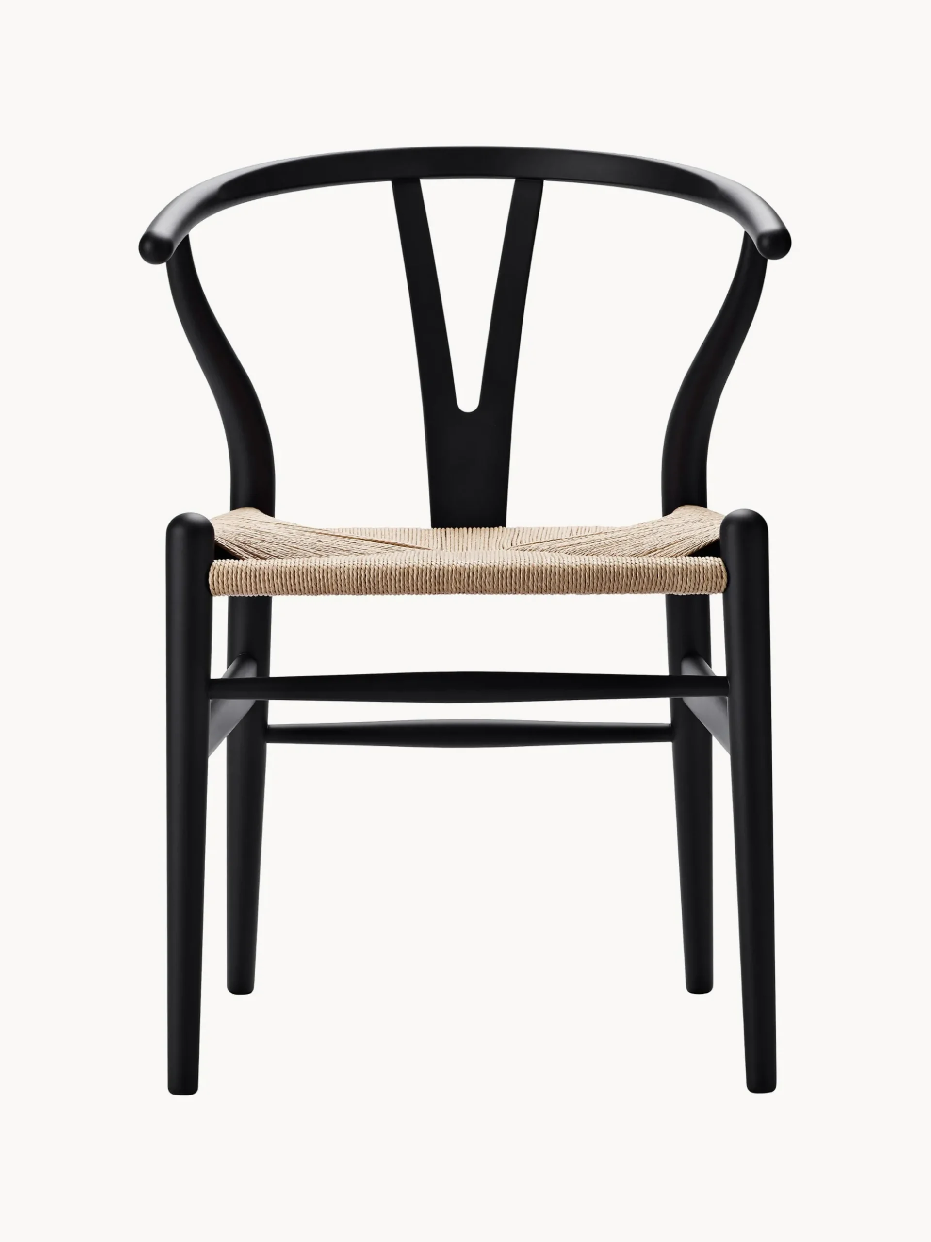 Sedia in legno con seduta intrecciata CH24 Wishbone Chair
