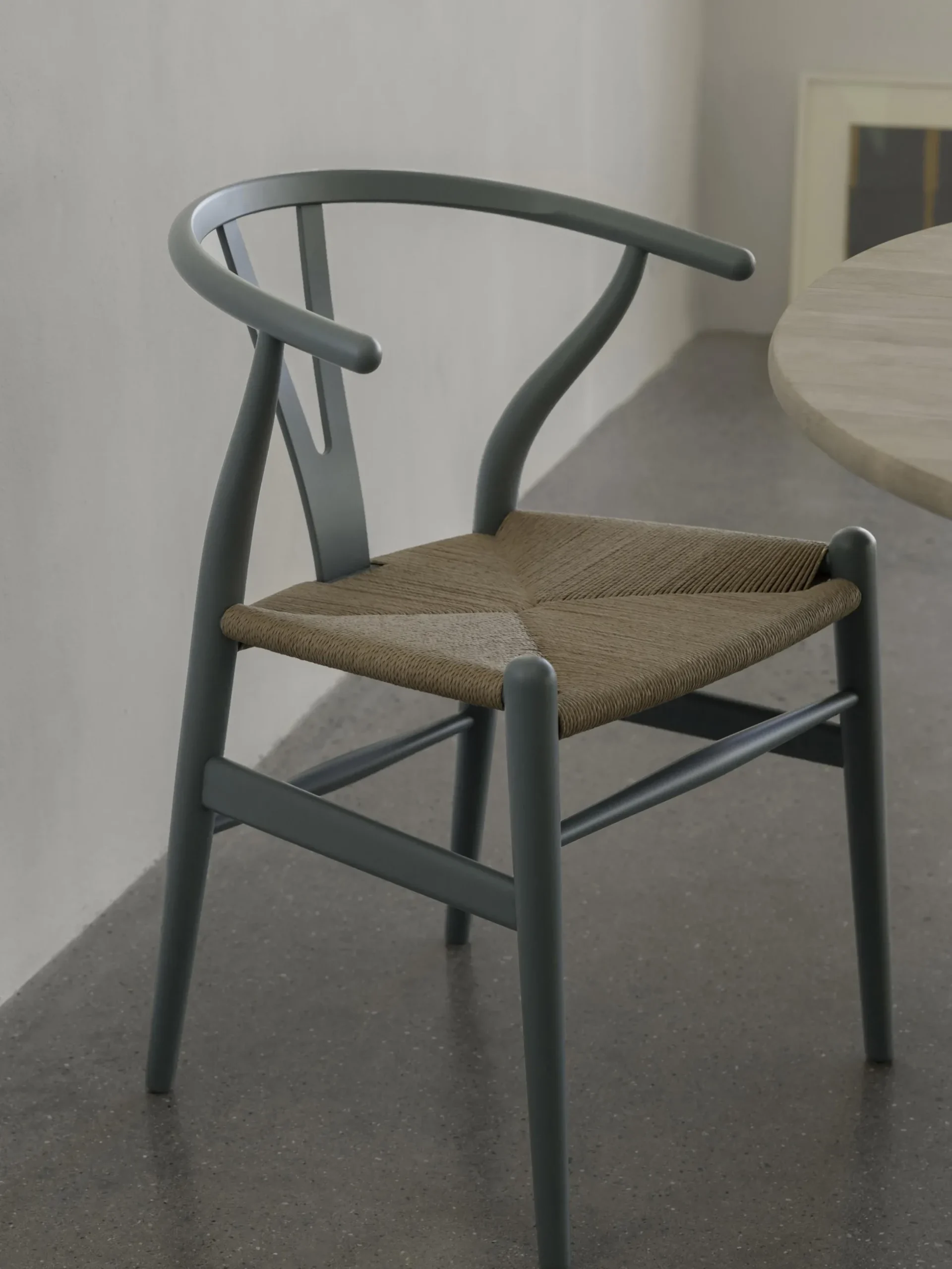 Sedia in legno con seduta intrecciata CH24 Wishbone Chair
