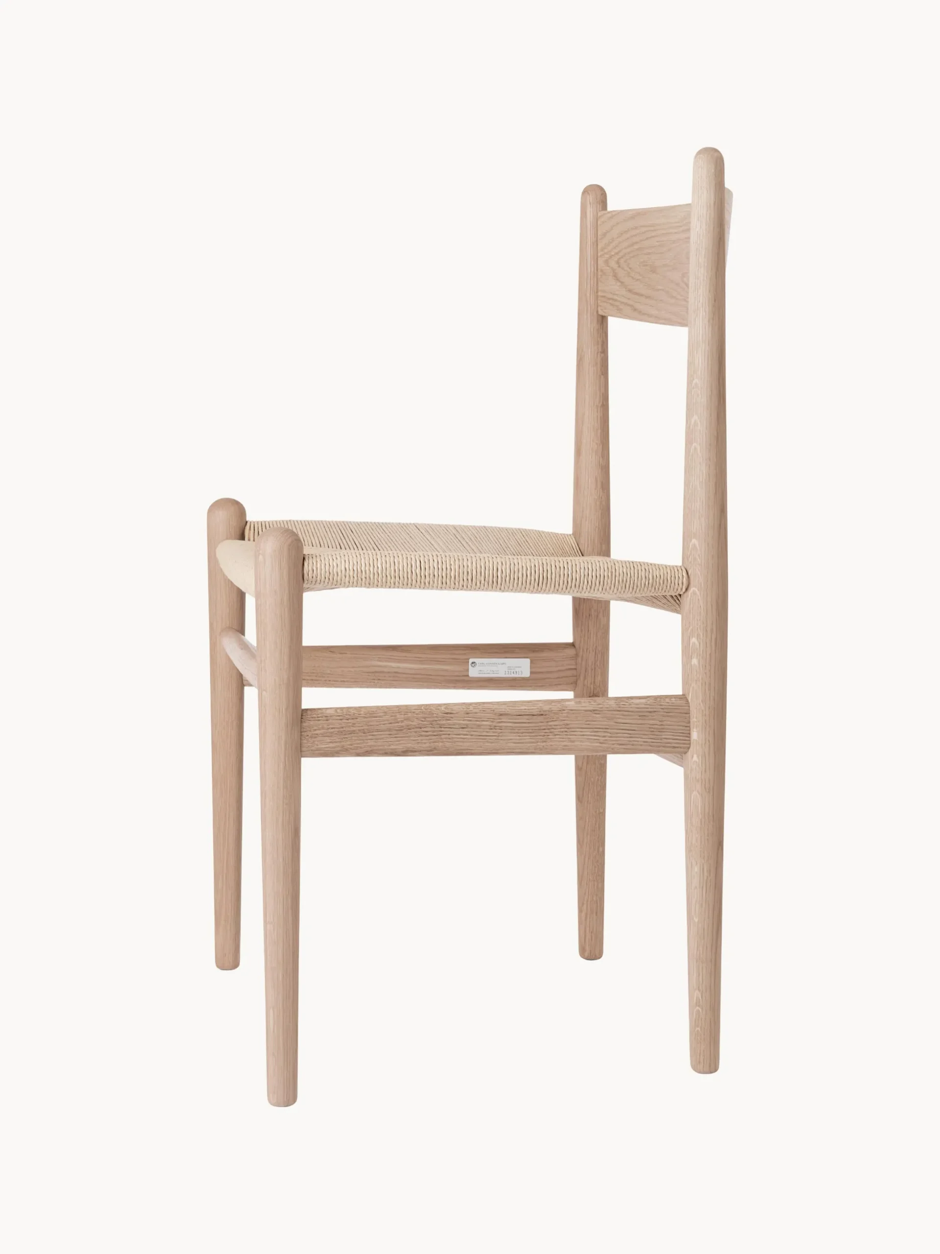Sedia in legno con seduta intrecciata a mano CH36