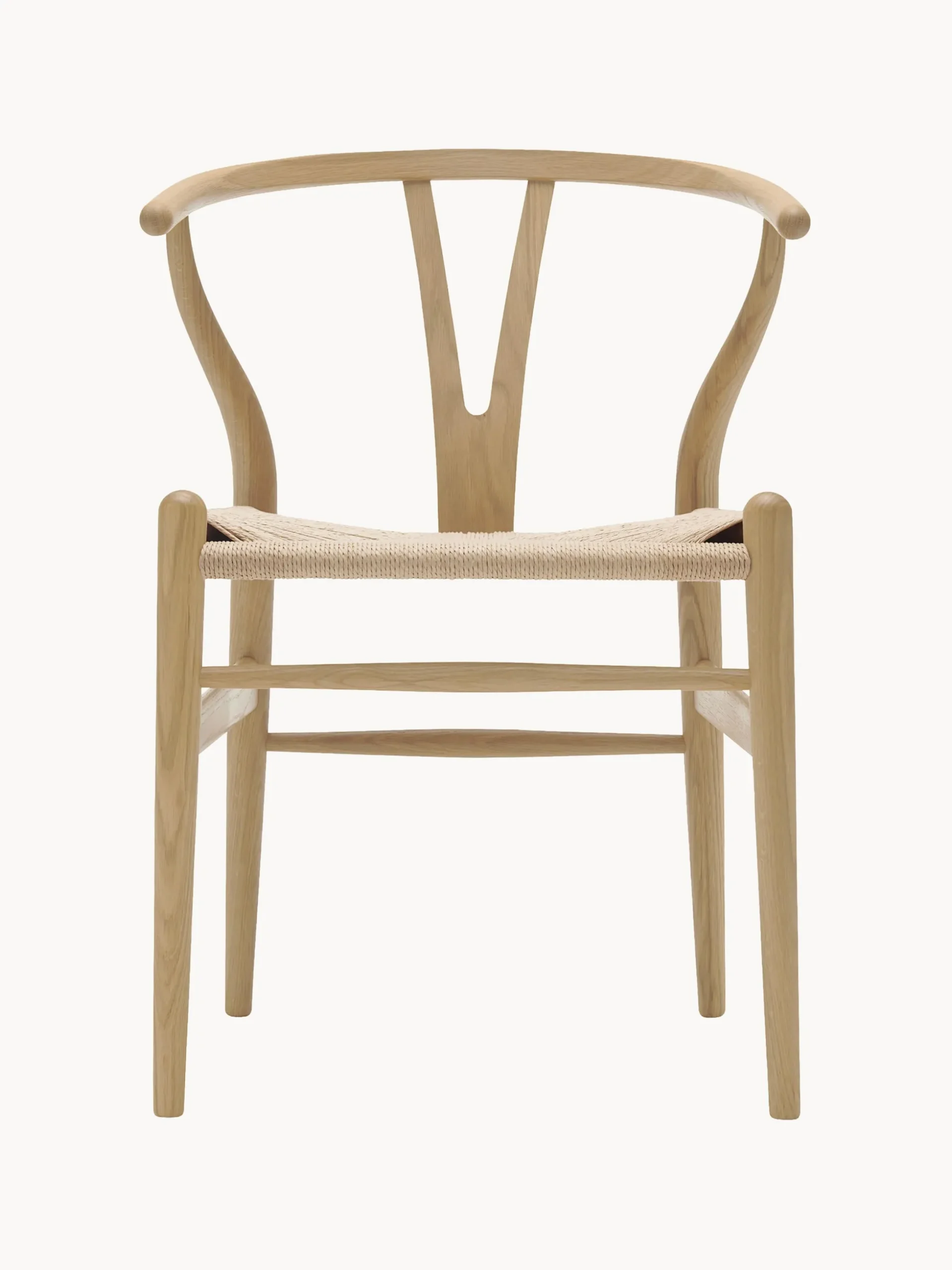 Sedia in legno con seduta intrecciata CH24 Wishbone Chair