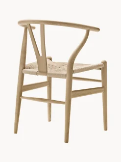 Sedia in legno con seduta intrecciata CH24 Wishbone Chair