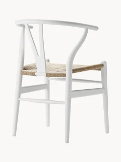 Sedia in legno con seduta intrecciata CH24 Wishbone Chair