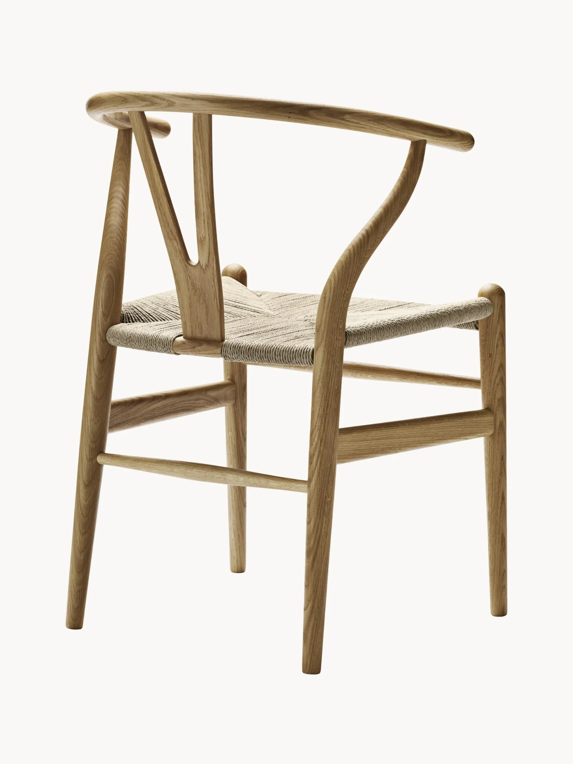 Sedia in legno con seduta intrecciata CH24 Wishbone Chair