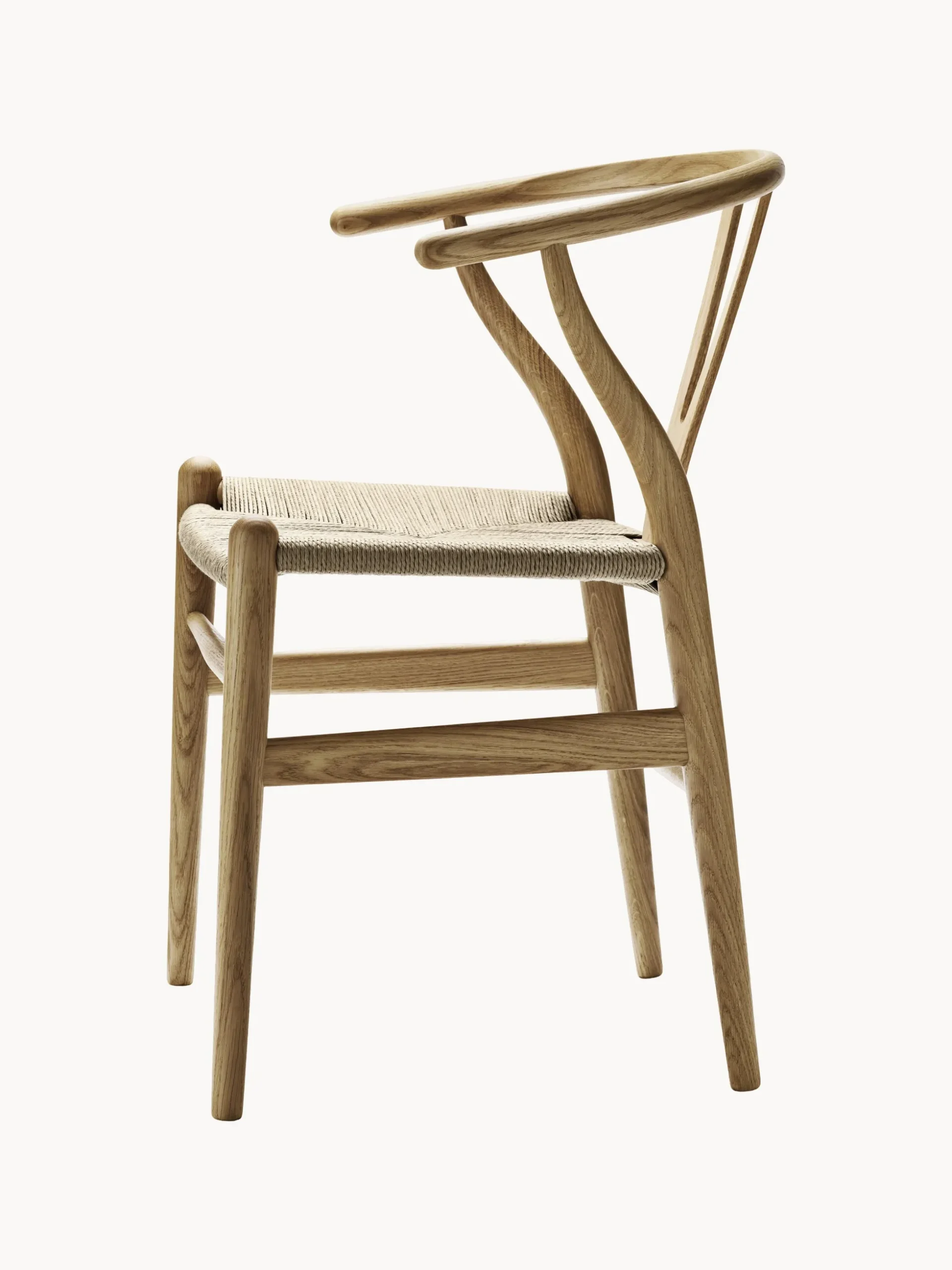 Sedia in legno con seduta intrecciata CH24 Wishbone Chair