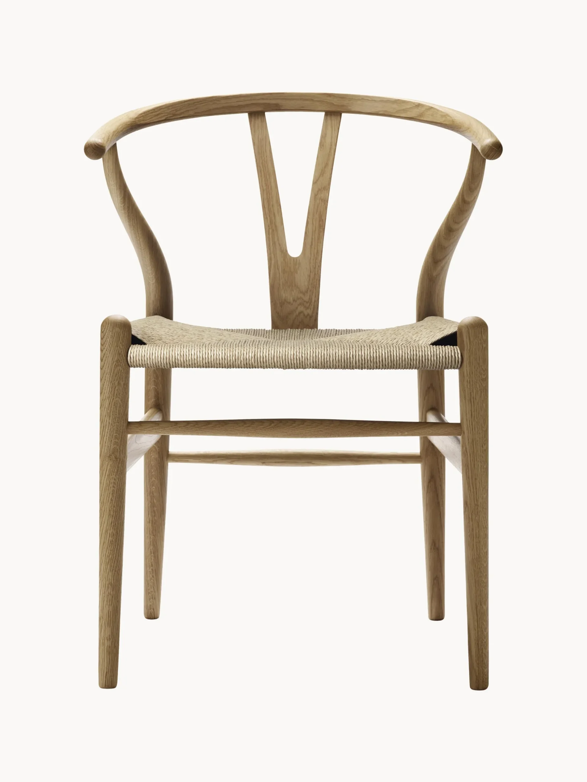 Sedia in legno con seduta intrecciata CH24 Wishbone Chair
