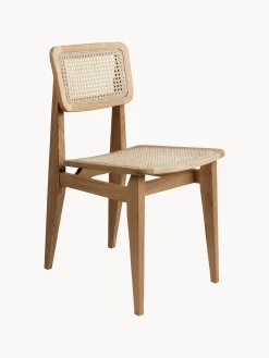 Sedia in legno di quercia con intreccio viennese C-Chair