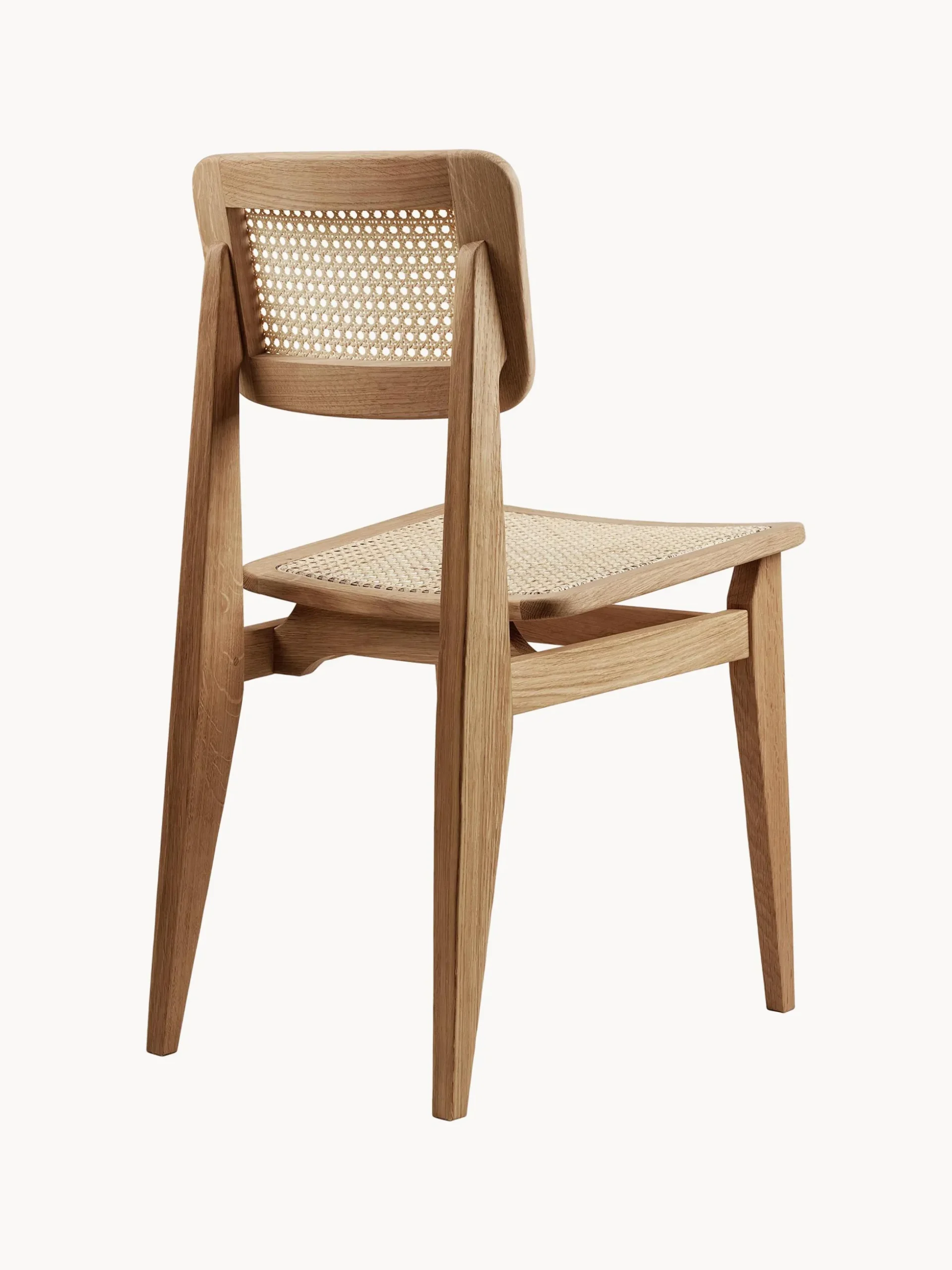 Sedia in legno di quercia con intreccio viennese C-Chair