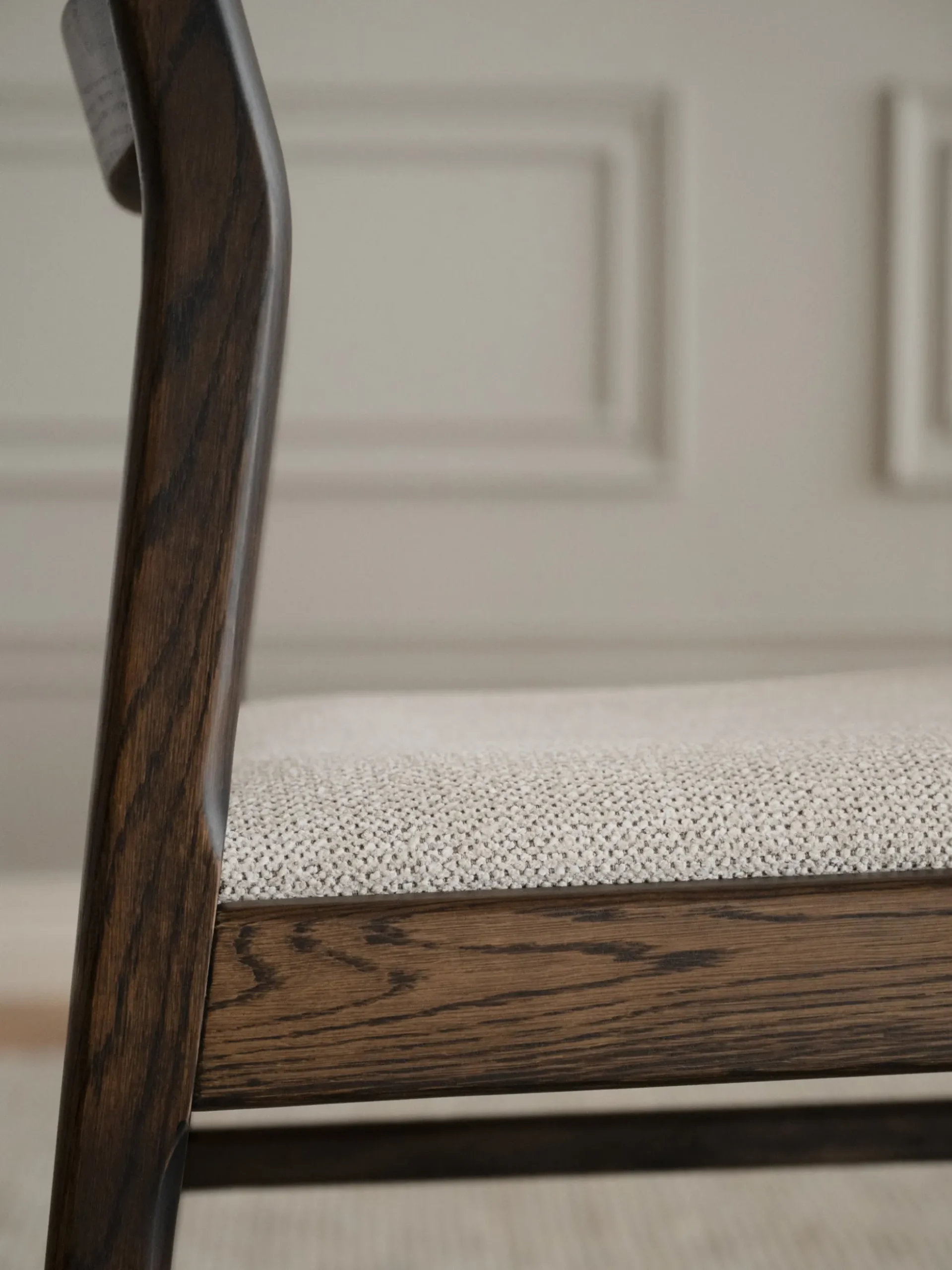 Sedia in legno di quercia marrone/beige chiaro Kerwin