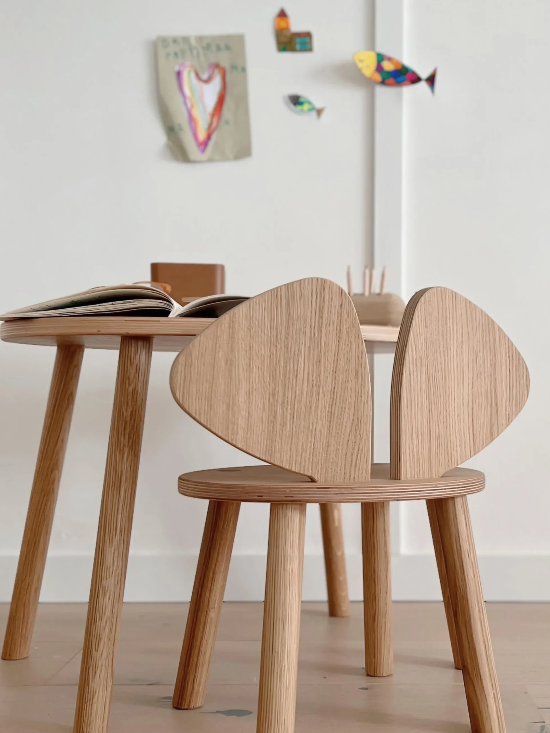 Sedia per bambini in legno Mouse