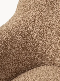 Sedia a dondolo in teddy con gambe in metallo Wing