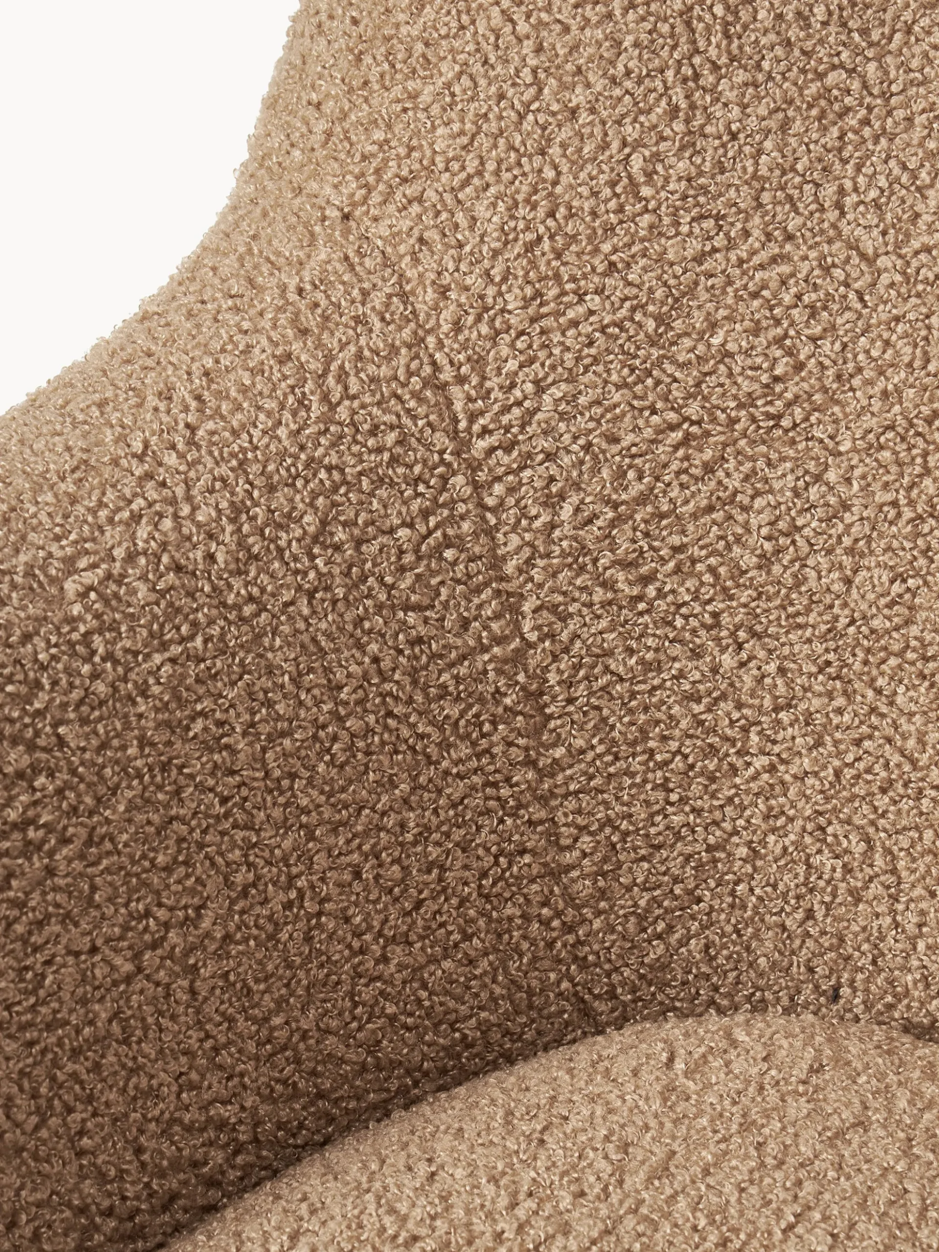 Sedia a dondolo in teddy con gambe in metallo Wing