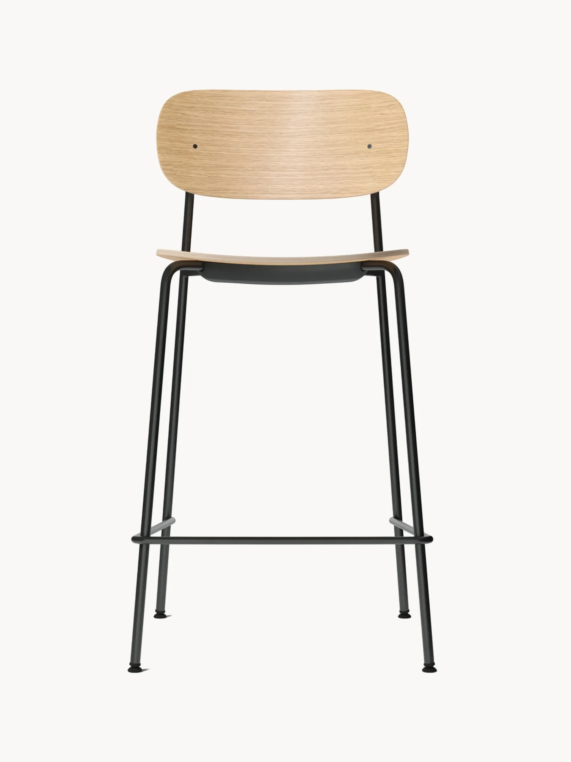 Sedia alta in metallo e legno Co