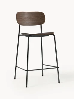 Sedia alta in metallo e legno Co