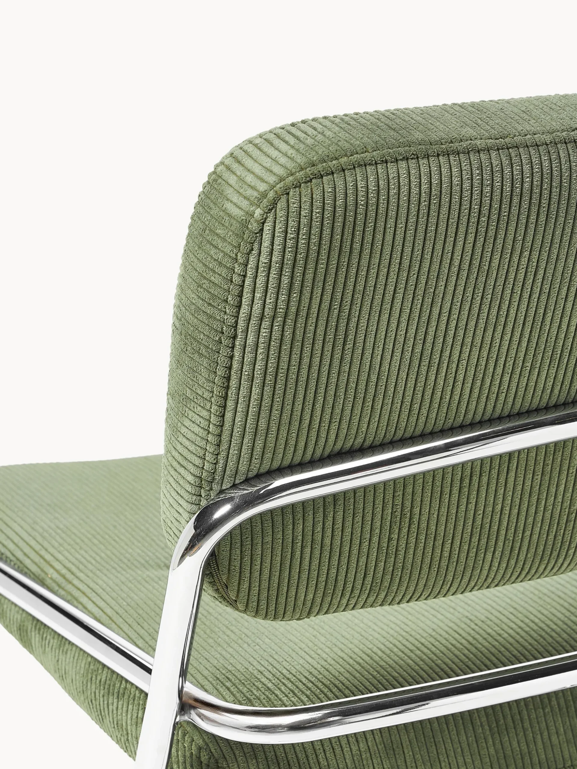 Sedia cantilever in velluto a coste Don