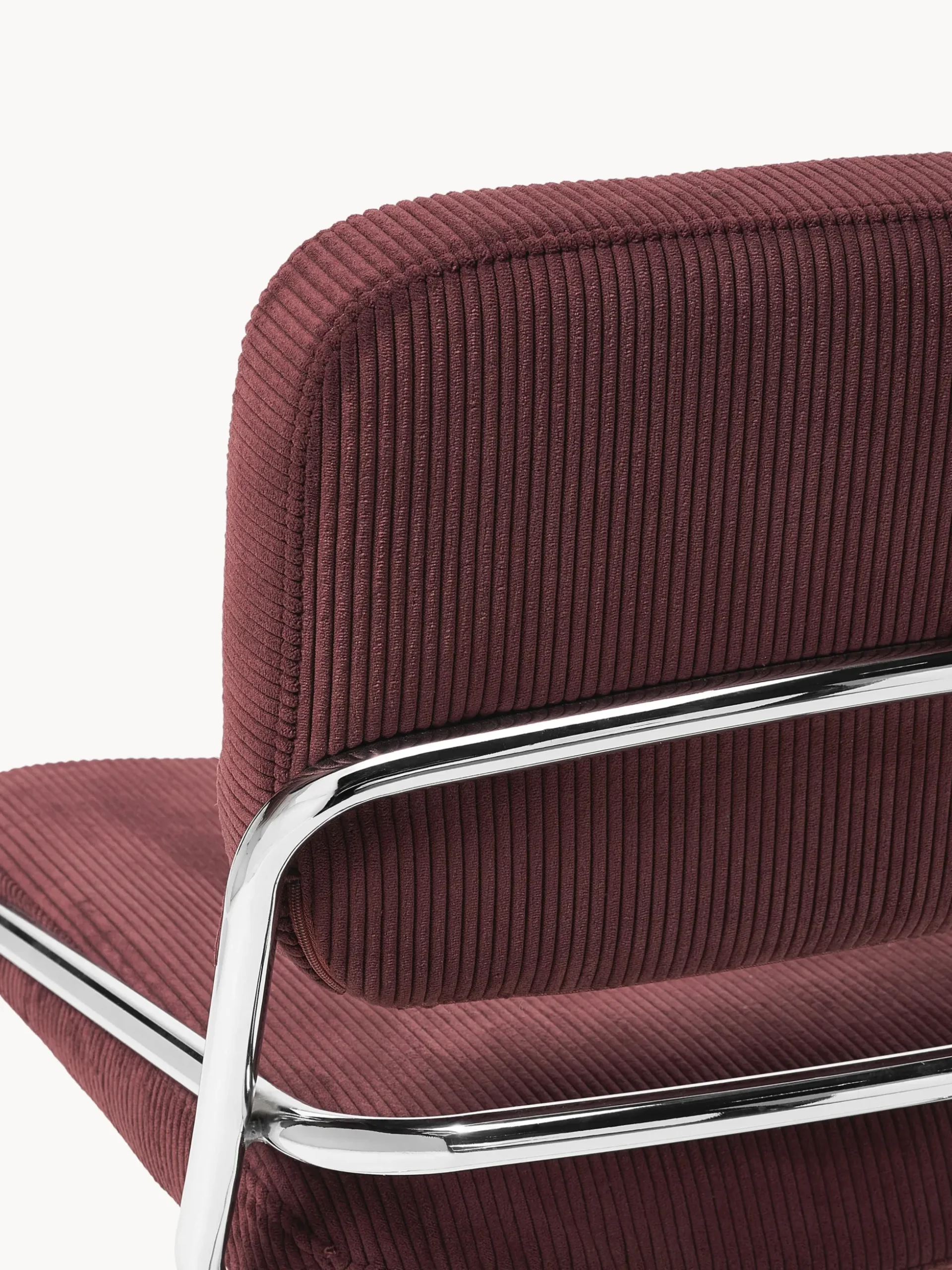 Sedia cantilever in velluto a coste Don