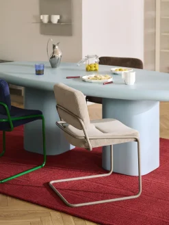 Sedia cantilever in velluto a coste Don