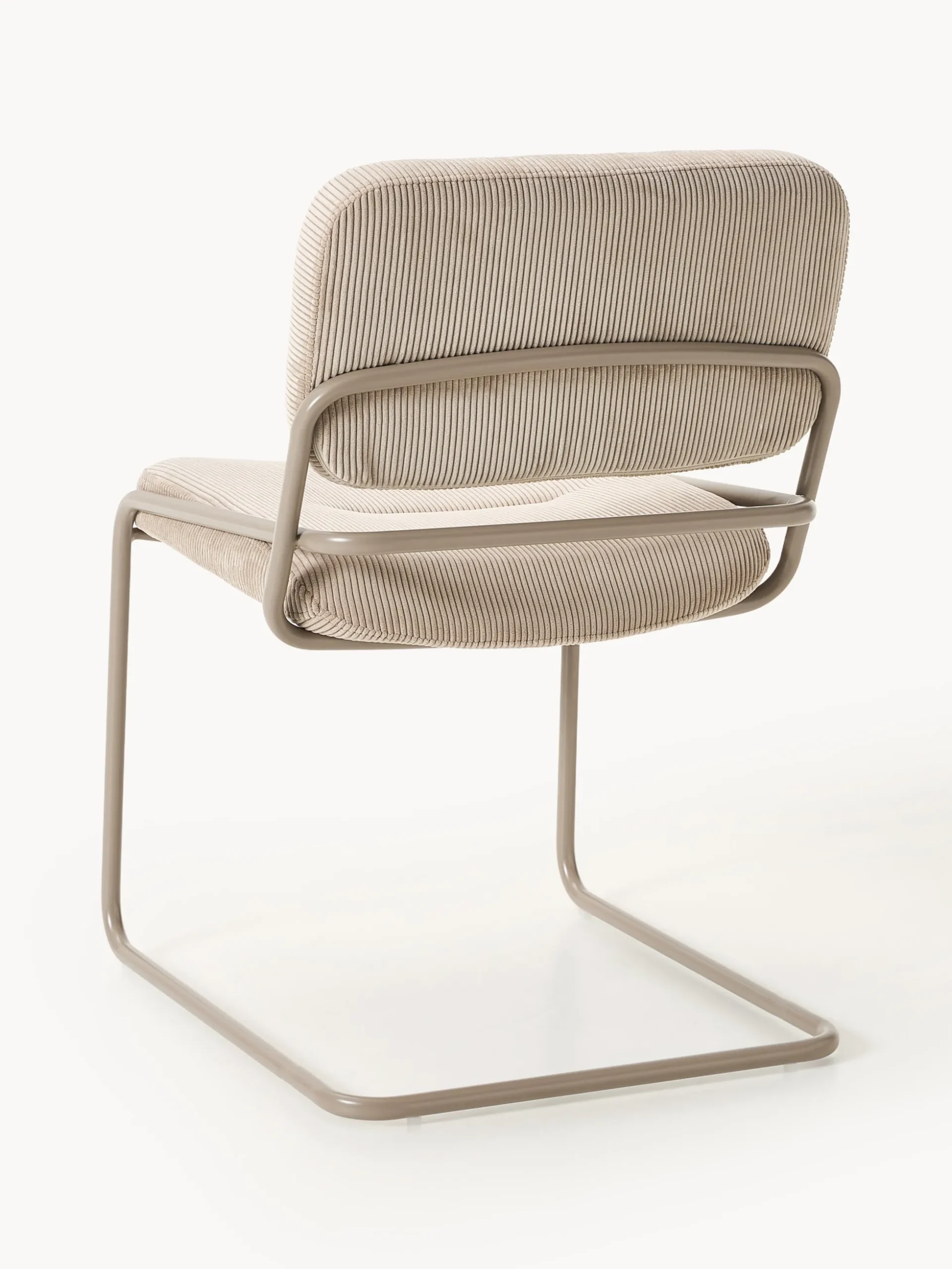 Sedia cantilever in velluto a coste Don
