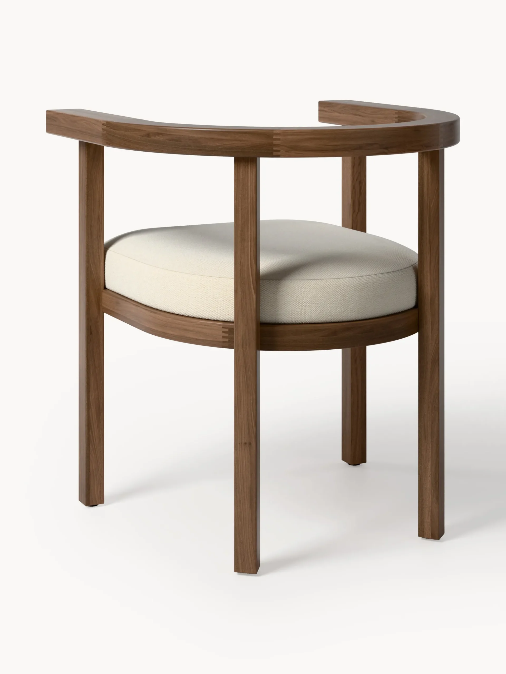 Sedia con braccioli da giardino in legno di acacia con cuscino Matheus