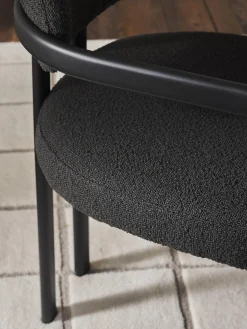 Sedia con braccioli in bouclé Adrien