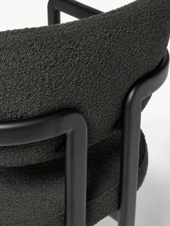 Sedia con braccioli in bouclé Adrien