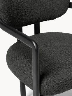 Sedia con braccioli in bouclé Adrien