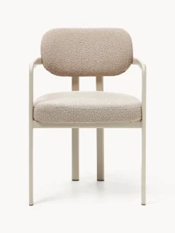 Sedia con braccioli in bouclé Adrien