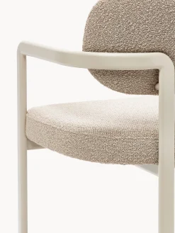 Sedia con braccioli in bouclé Adrien