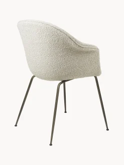 Sedia con braccioli in bouclé Bat