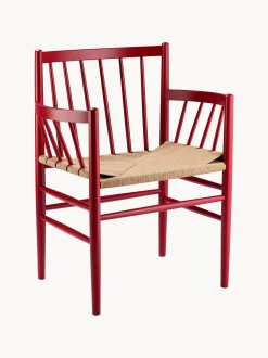 Sedia con braccioli in legno J81
