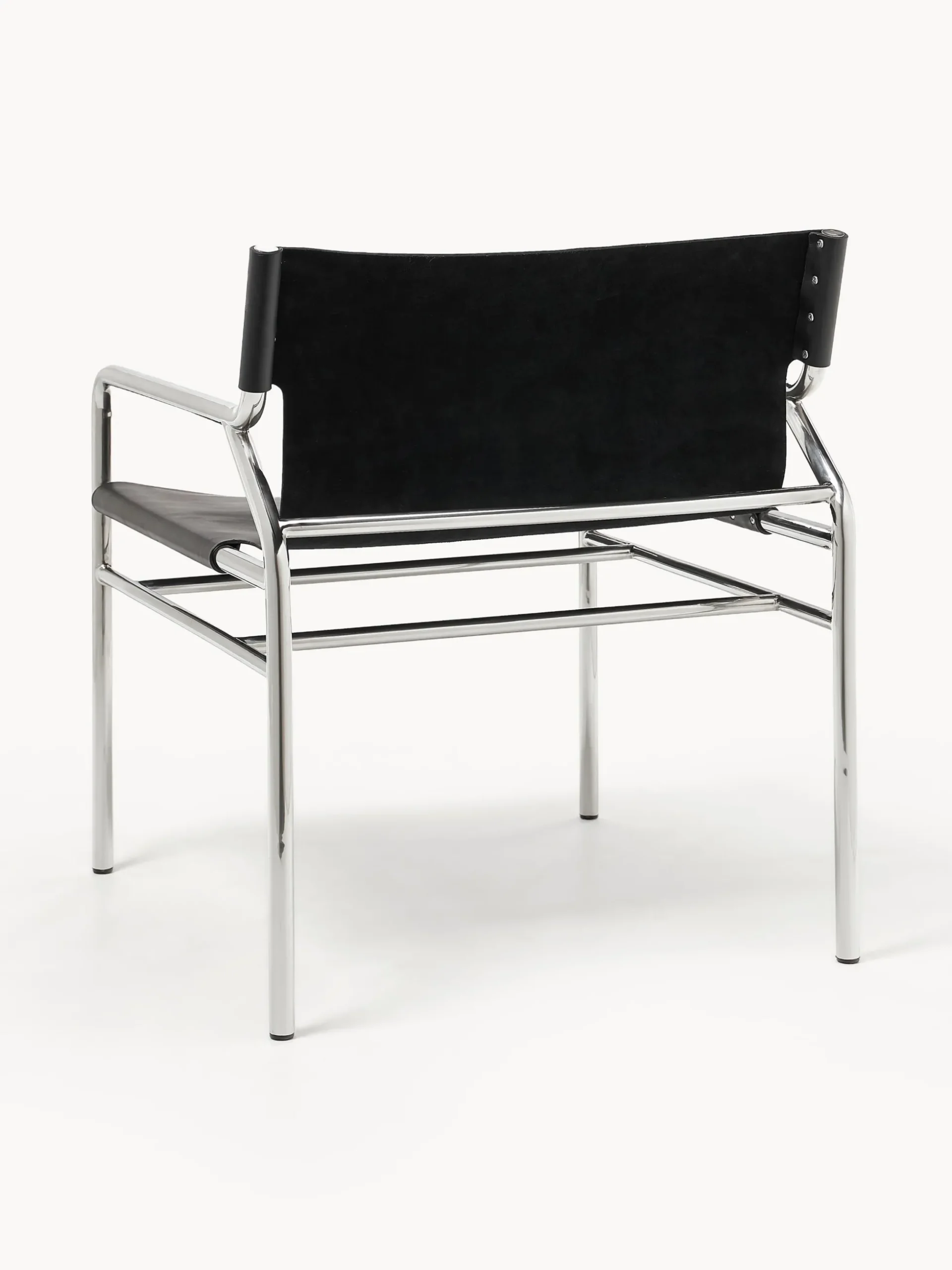 Sedia con braccioli in pelle Dion