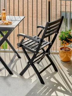 Sedia da giardino pieghevole in legno di mogano con braccioli York