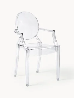 Sedia da pranzo di design con braccioli Louis Ghost