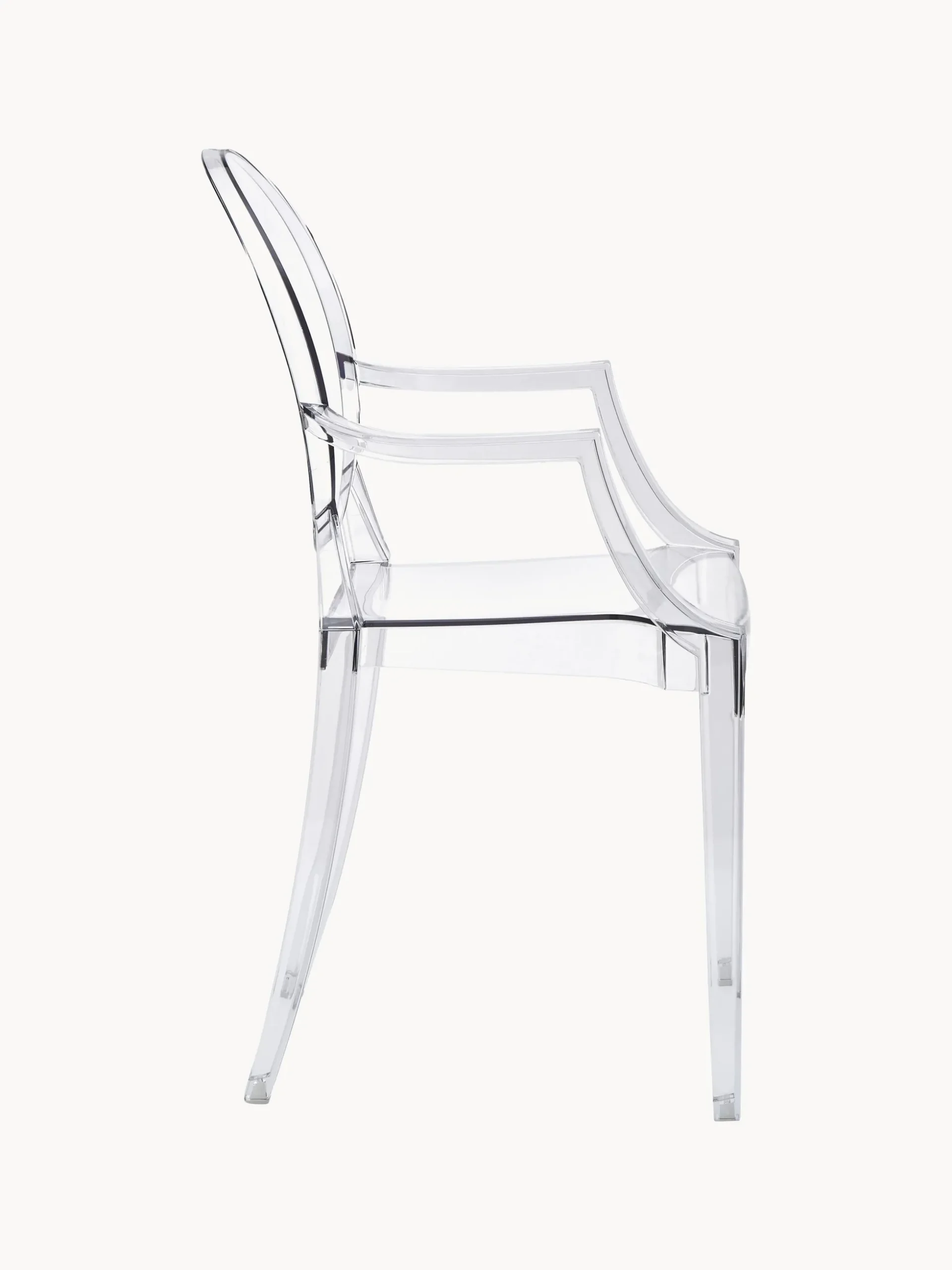 Sedia da pranzo di design con braccioli Louis Ghost