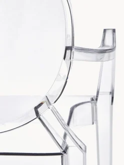 Sedia da pranzo di design con braccioli Louis Ghost