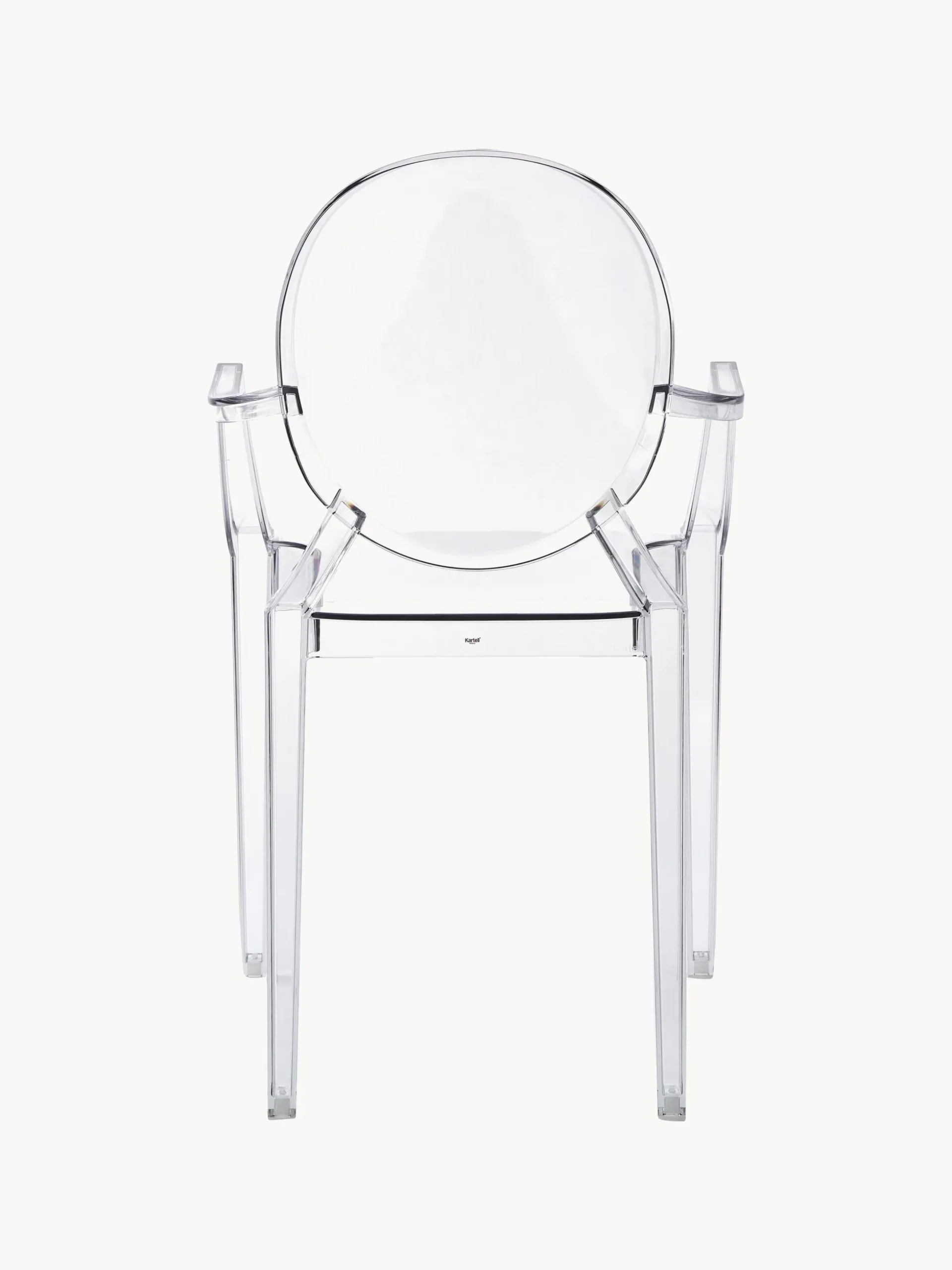 Sedia da pranzo di design con braccioli Louis Ghost