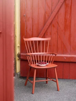 Sedia da pranzo in legno di faggio fatta a mano J52B